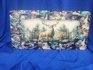 Camo Deer License Plate