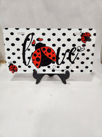 Ladybug license plate