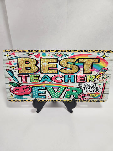 Best teacher license plate