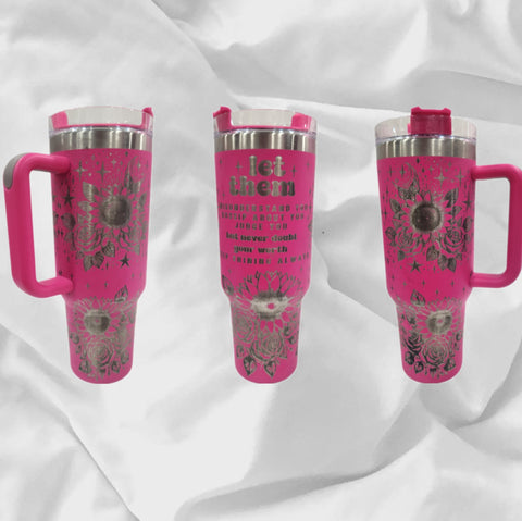 40oz Let Them Sunflower Tumbler