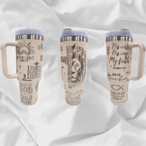 40oz All Things Through Christ Affirmation Tumbler