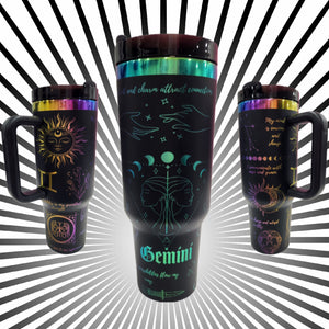 40oz Black Rainbow Chrome Gemini Tumbler
