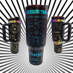40oz Black Rainbow Chrome Scorpio Tumbler