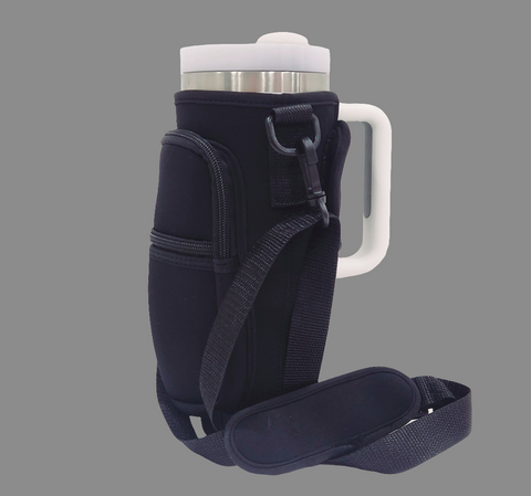 Black 40oz Bottle Koozie