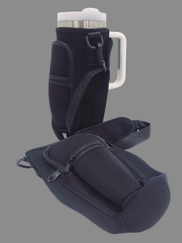 Black 40oz Bottle Koozie