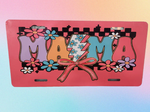 Girly Mama License Plate